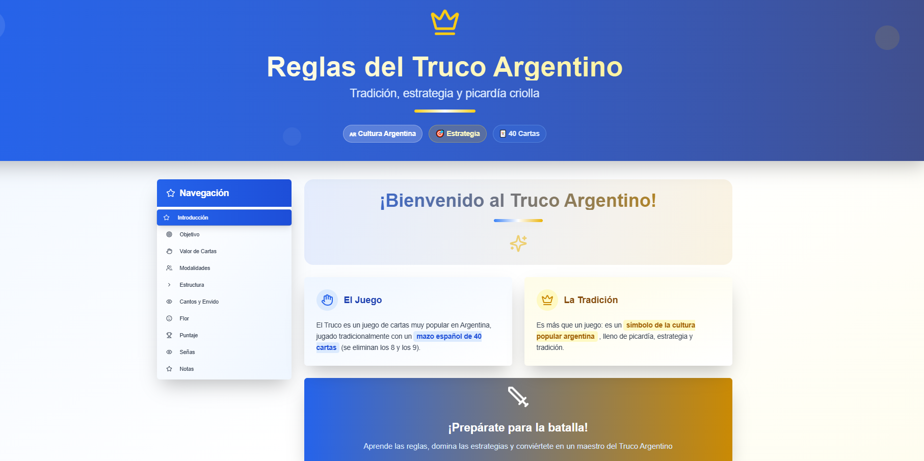 Imagen del proyecto Reglas del Truco