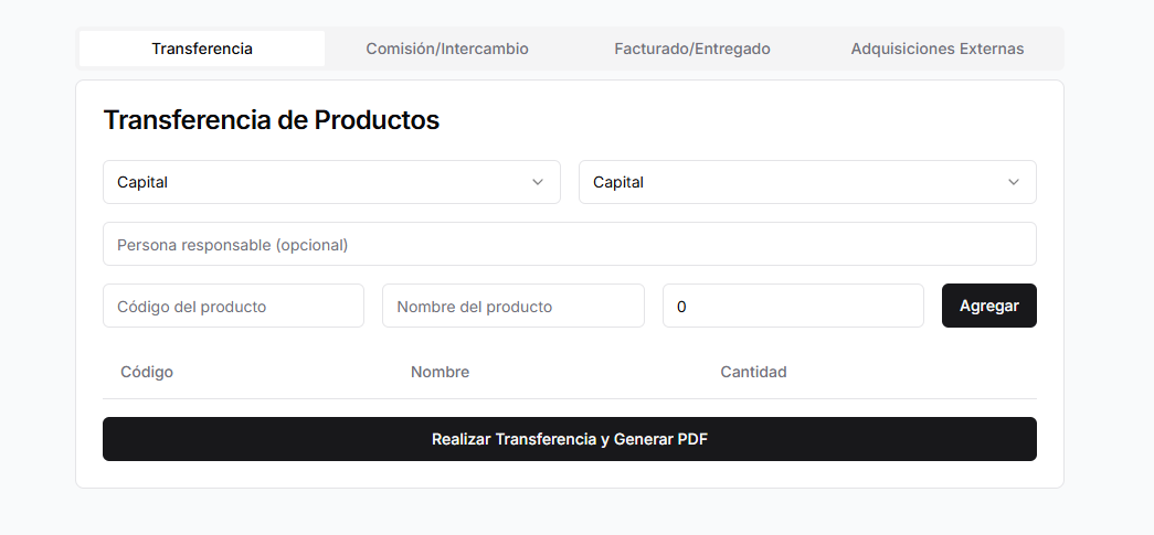 Gestión de Transferencias